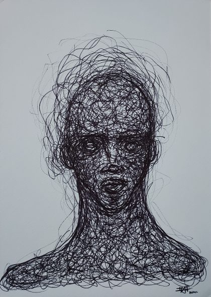 Bold – 21 x 29,7 cm – Felt pen on white paper