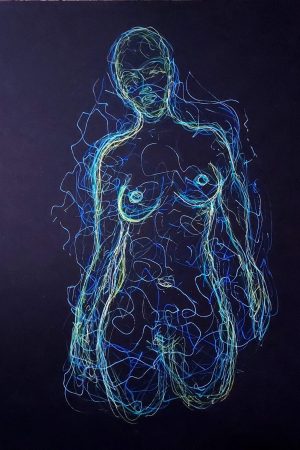 Haywire protocol - Walk - 21 x 29,7 cm - Posca on black paper (250g)