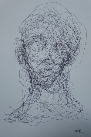 Emptiness - 21 x 29,7 cm - bic on white paper (250g) 