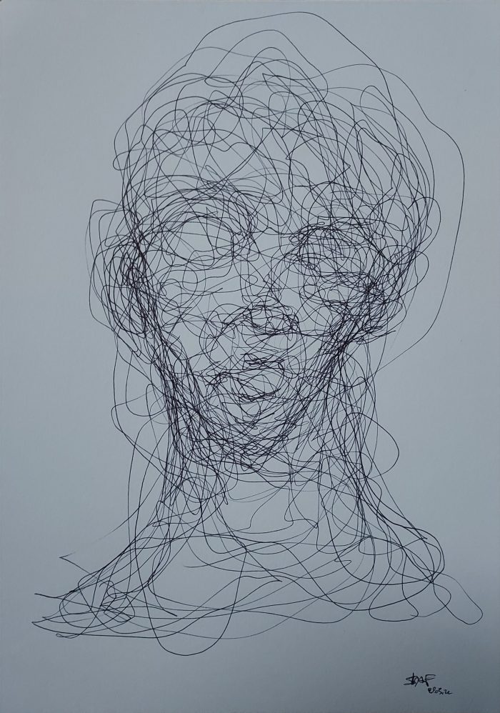 Emptiness - 21 x 29,7 cm - bic on white paper (250g) 