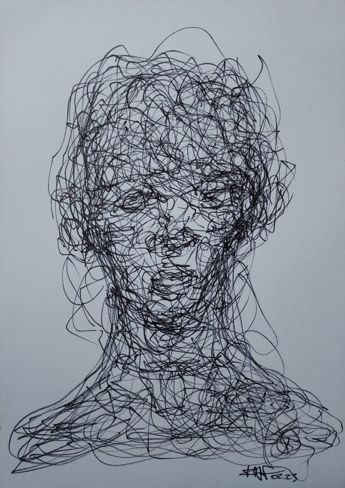 Defy – 21×29,7 cm -Felt pen on white paper