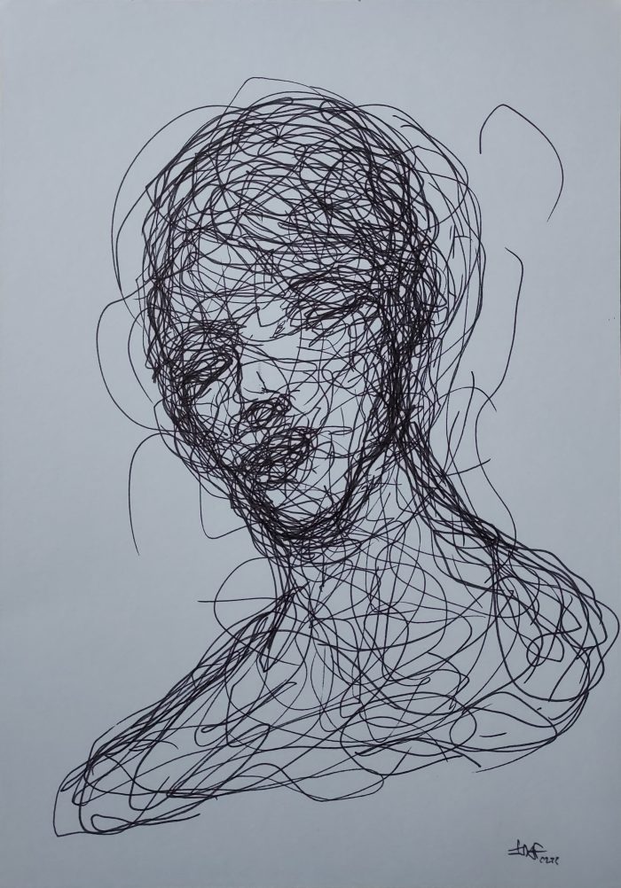 Transition - 0 – 21×29,7 cm -Felt pen on white paper