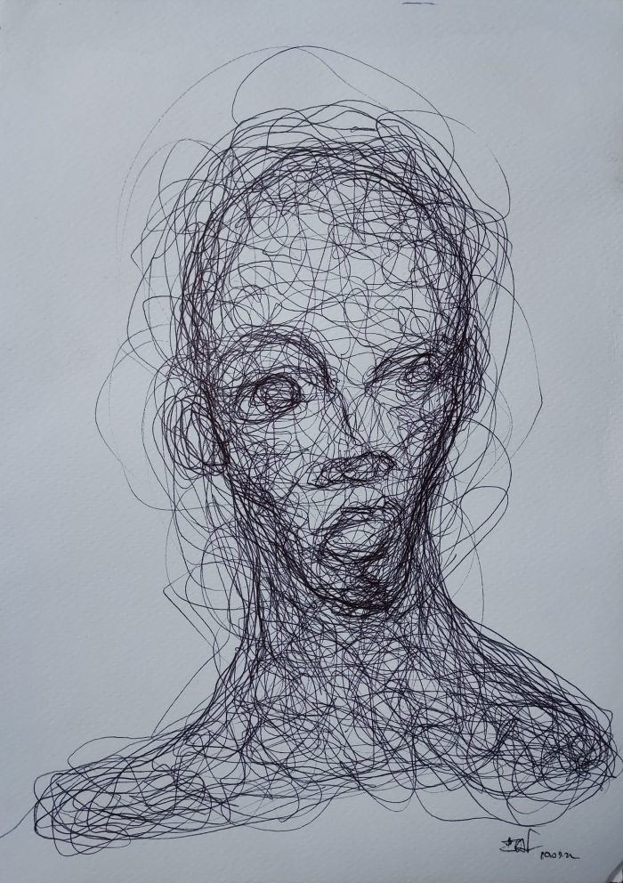 Circonspect- 21 x 29,7 cm – Felt pen on white paper