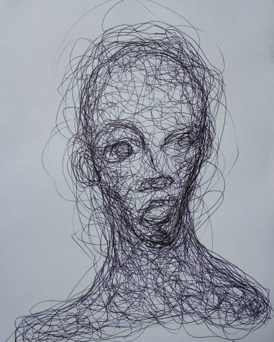 Circonspect- 21 x 29,7 cm – Felt pen on white paper