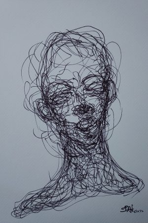 Transition - 001 - 21 x 9,7 cm – Felt pen on white paper