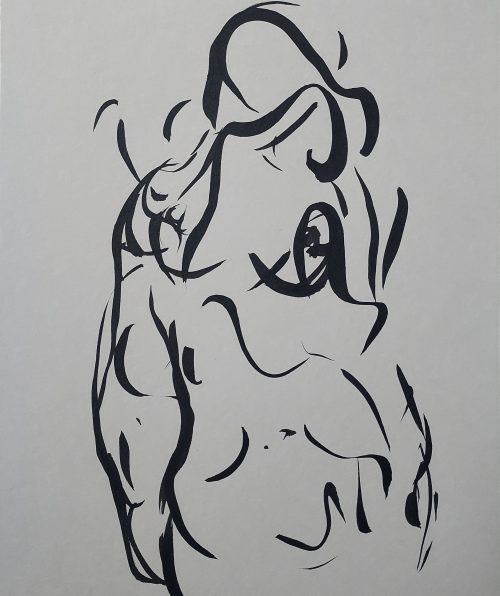 Evocations - 4 - 21 x 29,7 cm - Chinak ink on cream paper