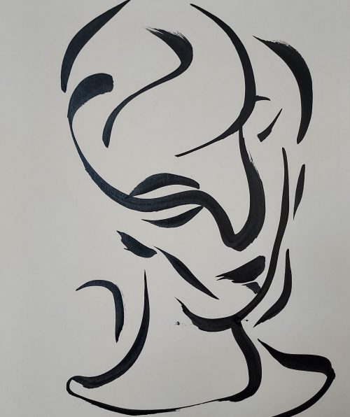 Mouvement - 1 - 21 x 29,7 cm - China ink on cream paper