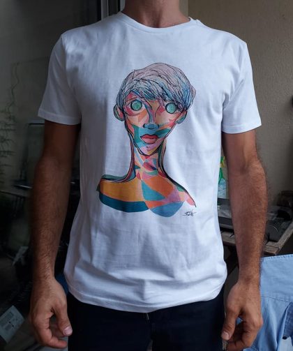 Ombre est Lumière (2021) - limited edition Max 33 pieces - Laser printing Made in Lyon @ Atelier Coton - Organic fabric